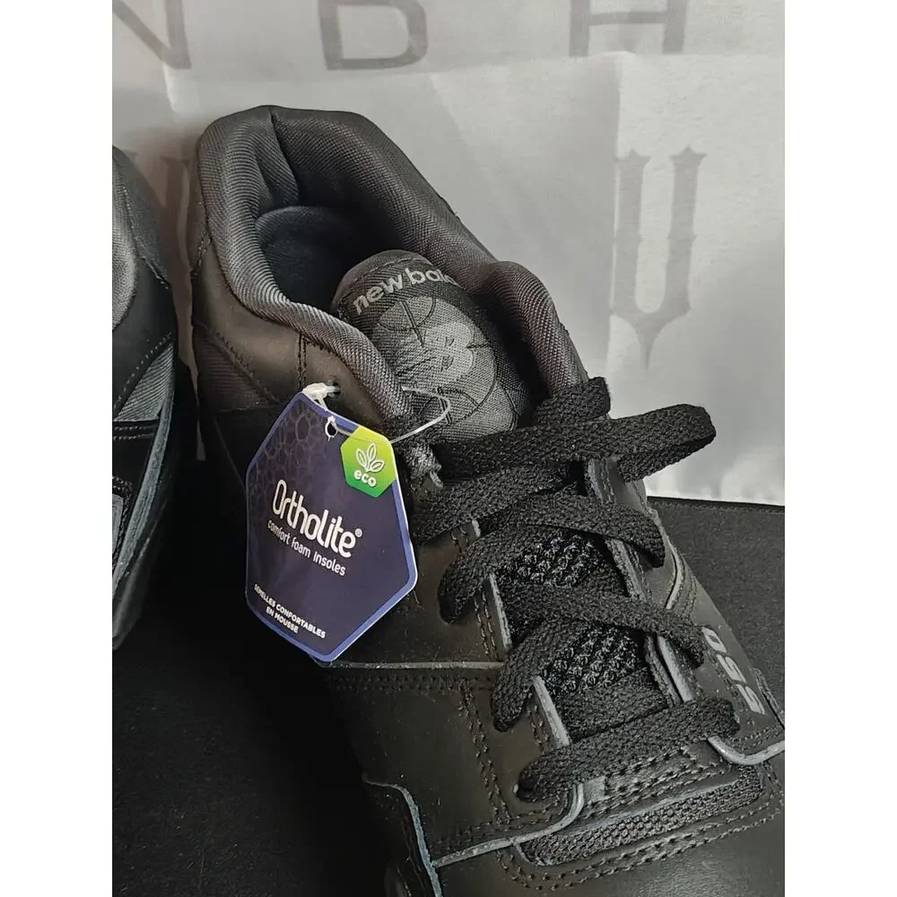 New Balance Mens Size 13 550 Black Triple Black Leather Sneakers BB550BBB NWT